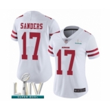 Women's San Francisco 49ers #17 Emmanuel Sanders White Vapor Untouchable Limited Player Super Bowl LIV Bound Football Jersey