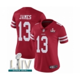 Women's San Francisco 49ers #13 Richie James Red Team Color Vapor Untouchable Limited Player Super Bowl LIV Bound Football Jersey