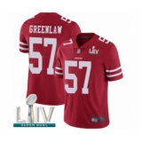 Youth San Francisco 49ers #57 Dre Greenlaw Red Team Color Vapor Untouchable Limited Player Super Bowl LIV Bound Football Jersey
