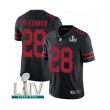 Youth San Francisco 49ers #28 Jerick McKinnon Black Vapor Untouchable Limited Player Super Bowl LIV Bound Football Jersey