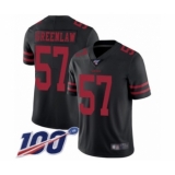 Men's San Francisco 49ers #57 Dre Greenlaw Black Vapor Untouchable Limited Player 100th Season Football Jersey