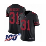 Men's San Francisco 49ers #31 Raheem Mostert Black Vapor Untouchable Limited Player 100th Season Football Jersey