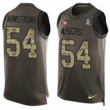 Men's Nike San Francisco 49ers #54 Ray-Ray Armstrong Limited Green Salute to Service Tank Top NFL Jersey