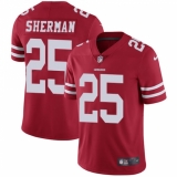 Men's Nike San Francisco 49ers #25 Richard Sherman Red Team Color Vapor Untouchable Limited Player NFL Jersey