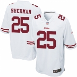Men's Nike San Francisco 49ers #25 Richard Sherman Game White NFL Jersey