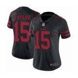 Women's San Francisco 49ers #15 Trent Taylor Black Vapor Untouchable Limited Player Football Jersey