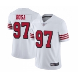 Men's San Francisco 49ers #97 Nick Bosa Limited White Rush Vapor Untouchable Football Jersey