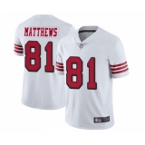 Men's San Francisco 49ers #81 Jordan Matthews Limited White Rush Vapor Untouchable Football Jersey