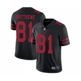 Men's San Francisco 49ers #81 Jordan Matthews Black Vapor Untouchable Limited Player Football Jersey