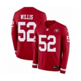 Youth Nike San Francisco 49ers #52 Patrick Willis Limited Red Therma Long Sleeve NFL Jersey