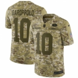 Men's Nike San Francisco 49ers #10 Jimmy Garoppolo Limited Camo 2018 Salute to Service NFL Jersey
