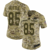 Women's Nike San Francisco 49ers #85 George Kittle Limited Camo 2018 Salute to Service NFL Jersey