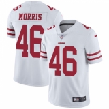 Men's Nike San Francisco 49ers #46 Alfred Morris White Vapor Untouchable Limited Player NFL Jersey