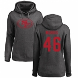 NFL Women's Nike San Francisco 49ers #46 Alfred Morris Ash One Color Pullover Hoodie