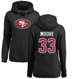 NFL Women's Nike San Francisco 49ers #33 Tarvarius Moore Black Name & Number Logo Pullover Hoodie