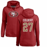 NFL Women's Nike San Francisco 49ers #27 Adrian Colbert Red Name & Number Logo Pullover Hoodie