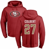 NFL Nike San Francisco 49ers #27 Adrian Colbert Red Name & Number Logo Pullover Hoodie