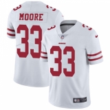 Youth Nike San Francisco 49ers #33 Tarvarius Moore White Vapor Untouchable Limited Player NFL Jersey