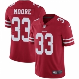 Youth Nike San Francisco 49ers #33 Tarvarius Moore Red Team Color Vapor Untouchable Limited Player NFL Jersey