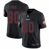 Men's Nike San Francisco 49ers #80 Jerry Rice Limited Black Rush Impact NFL Jersey