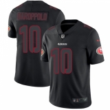 Men's Nike San Francisco 49ers #10 Jimmy Garoppolo Limited Black Rush Impact NFL Jersey