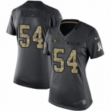 Women's Nike San Francisco 49ers #54 Cassius Marsh Limited Black 2016 Salute to Service NFL Jersey