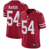 Men's Nike San Francisco 49ers #54 Cassius Marsh Red Team Color Vapor Untouchable Limited Player NFL Jersey