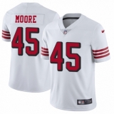 Men's Nike San Francisco 49ers #45 Tarvarius Moore Limited White Rush Vapor Untouchable NFL Jersey