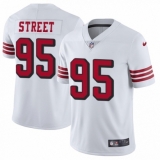 Men's Nike San Francisco 49ers #95 Kentavius Street Limited White Rush Vapor Untouchable NFL Jersey
