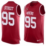 Men's Nike San Francisco 49ers #95 Kentavius Street Limited Red Player Name & Number Tank Top NFL Jersey