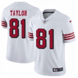 Youth Nike San Francisco 49ers #81 Trent Taylor Limited White Rush Vapor Untouchable NFL Jersey
