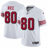 Youth Nike San Francisco 49ers #80 Jerry Rice Limited White Rush Vapor Untouchable NFL Jersey