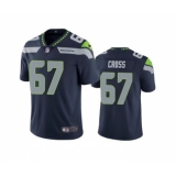Men's Seattle Seahawks #67 Charles Cross Navy Vapor Untouchable Limited Stitched Jersey