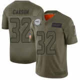 Women's Seattle Seahawks #32 Chris Carson Limited Camo 2019 Salute to Service Football Jersey