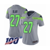Women's Seattle Seahawks #27 Marquise Blair Limited Silver Inverted Legend 100th Season Football Jersey