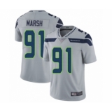 Men's Seattle Seahawks #91 Cassius Marsh Grey Alternate Vapor Untouchable Limited Player Football Jersey