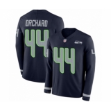 Men's Seattle Seahawks #44 Nate Orchard Limited Navy Blue Therma Long Sleeve Football Jersey