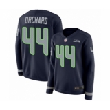 Women's Seattle Seahawks #44 Nate Orchard Limited Navy Blue Therma Long Sleeve Football Jersey