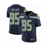Youth Seattle Seahawks #95 L.J. Collier Navy Blue Team Color Vapor Untouchable Limited Player Football Jersey