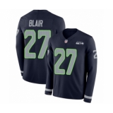 Youth Seattle Seahawks #27 Marquise Blair Limited Navy Blue Therma Long Sleeve Football Jersey