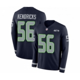 Men's Seattle Seahawks #56 Mychal Kendricks Limited Navy Blue Therma Long Sleeve Football Jersey