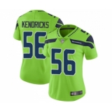Women's Seattle Seahawks #56 Mychal Kendricks Limited Green Rush Vapor Untouchable Football Jersey