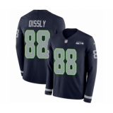Youth Nike Seattle Seahawks #88 Will Dissly Limited Navy Blue Therma Long Sleeve NFL Jersey