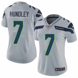 Women Nike Seattle Seahawks #7 Brett Hundley Grey Alternate Vapor Untouchable Limited Player NFL Jersey