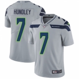 Youth Nike Seattle Seahawks #7 Brett Hundley Grey Alternate Vapor Untouchable Limited Player NFL Jersey