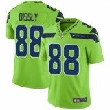 Men's Nike Seattle Seahawks #88 Will Dissly Limited Green Rush Vapor Untouchable NFL Jersey
