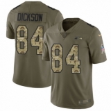 Men's Nike Seattle Seahawks #84 Ed Dickson Limited Olive/Camo 2017 Salute to Service NFL Jersey