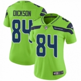 Women's Nike Seattle Seahawks #84 Ed Dickson Limited Green Rush Vapor Untouchable NFL Jersey