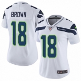 Women's Nike Seattle Seahawks #18 Jaron Brown White Vapor Untouchable Limited Player NFL Jersey