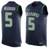 Men's Nike Seattle Seahawks #5 Alex McGough Limited Steel Blue Player Name & Number Tank Top NFL Jersey